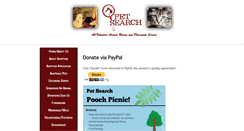 Desktop Screenshot of petsearchpa.org