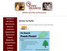 Tablet Screenshot of petsearchpa.org